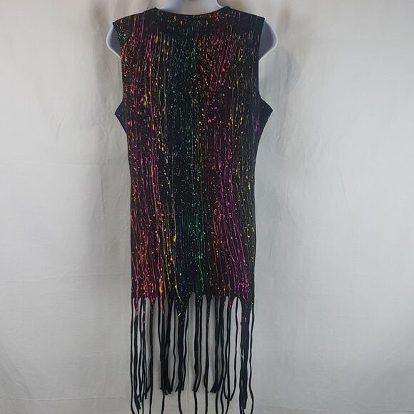 Women's Medium Rainbow Rave Party Festival Top - Picture 7 of 11